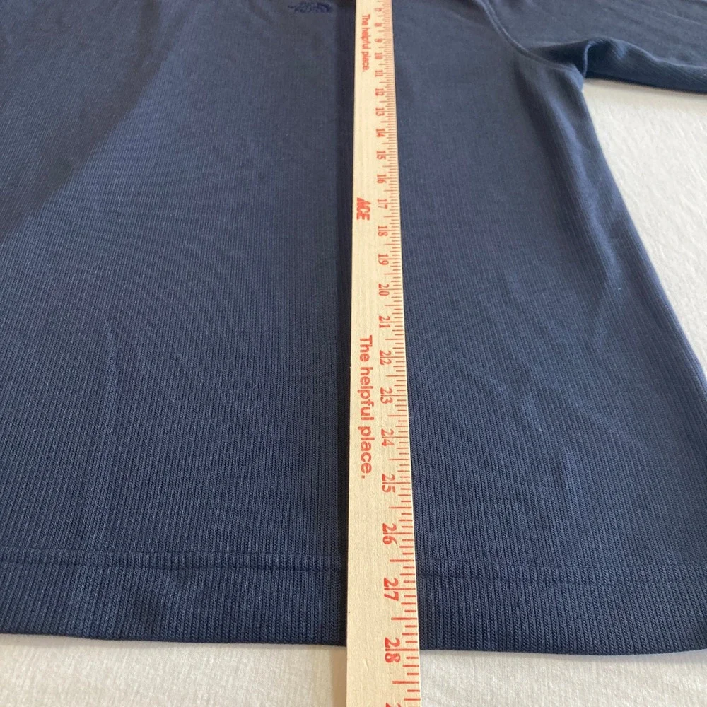 The North Face Tekware Mens XL Navy Blue Ribbed Mock Neck Long Sleeve‎ Shirt USA